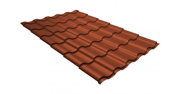 Металлочерепица кредо GL 0,5 GreenСoat Pural RR 750 кирпично-красный (RAL 8004 терракота) купить в Петропавловск-Камчатском