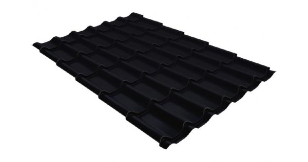 Металлочерепица классик GL 0,5 Velur20 RAL 9005 черный купить в Петропавловск-Камчатском