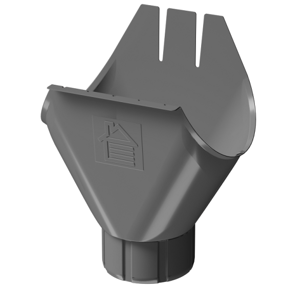Воронка желоба D125 Döcke STAL PREMIUM Графит, (RAL 7024) купить в Петропавловск-Камчатском