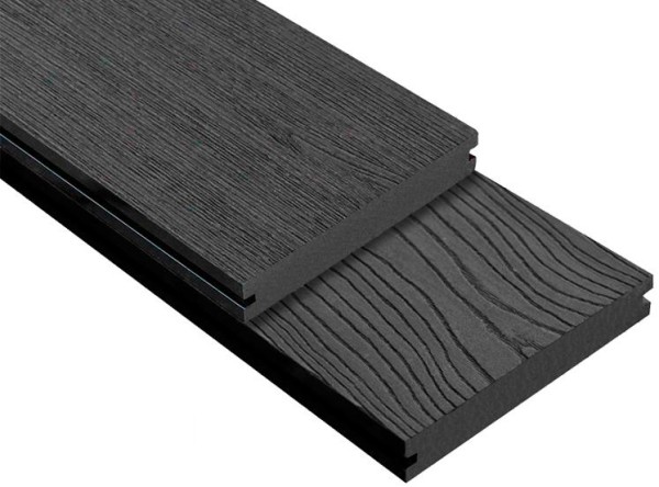 Террасная доска ДПК Outdoor 3D полнотелая STORM/OCEAN BLACK черная купить в Петропавловск-Камчатском