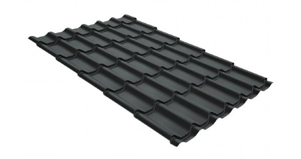 Металлочерепица классик GL 0,5 GreenCoat Pural RR 23 темно-серый (RAL 7024 мокрый асфальт) купить в Петропавловск-Камчатском