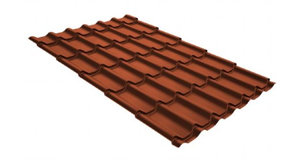 Металлочерепица классик GL 0,5 GreenCoat Pural RR 750 кирпично-красный (RAL 8004 терракота) купить в Петропавловск-Камчатском