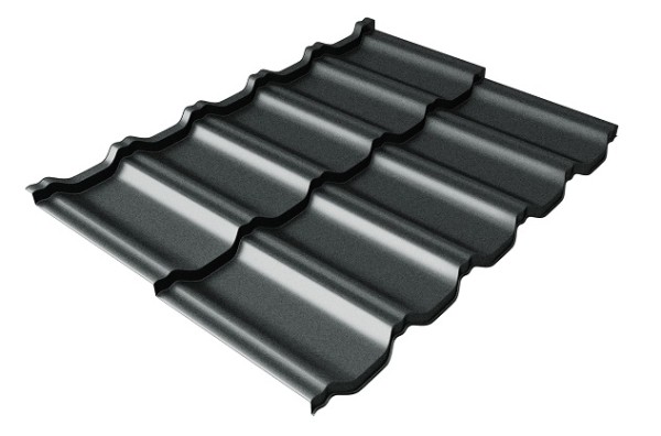 Металлочерепица модульная Квинта Uno Grand Line c 3D резом 0,5 Satin RAL 7016 антрацитово-серый купить в Петропавловск-Камчатском