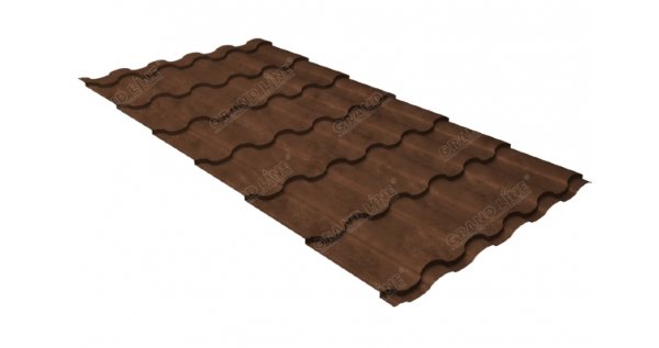 Металлочерепица кредо GL 0,5 Safari Twincolor Brown купить в Петропавловск-Камчатском