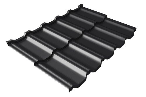 Металлочерепица модульная Квинта Uno Grand Line c 3D резом 0,5 Rooftop Matte RAL 9005 черный купить в Петропавловск-Камчатском