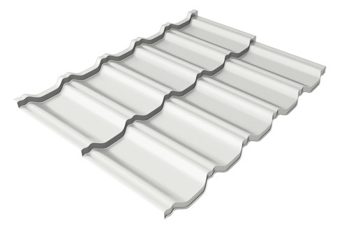 Металлочерепица модульная Квинта Uno Grand Line c 3D резом 0,5 Satin RAL 9003 сигнальный белый купить в Петропавловск-Камчатском