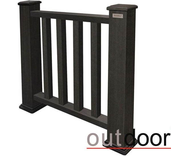 Ограждение из ДПК Outdoor Классик 3D STORM чёрный купить в Петропавловск-Камчатском