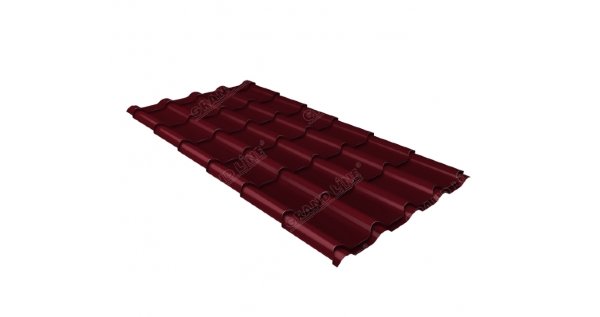 Металлочерепица камея 0,5 Satin RAL 3005 красное вино купить в Петропавловск-Камчатском