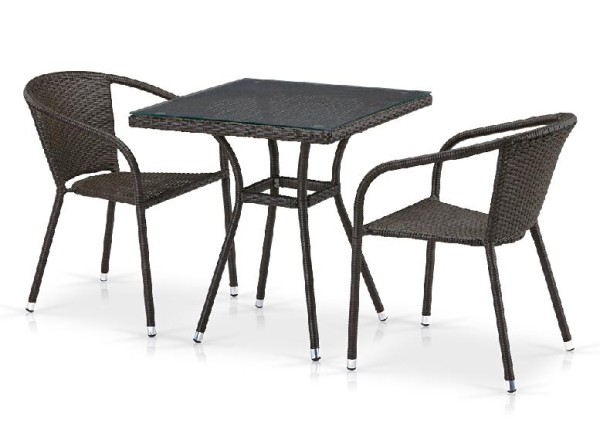 Комплект плетеной мебели AFINA из иск. ротанга T282BNT/Y137C-W53 Brown 2Pcs купить в Петропавловск-Камчатском