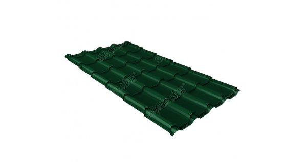 Металлочерепица камея 0,5 Satin RAL 6005 зеленый мох купить в Петропавловск-Камчатском