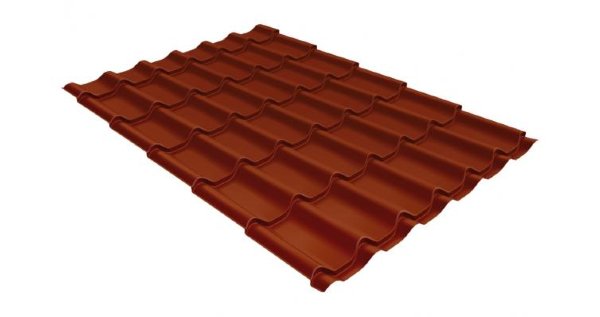 Металлочерепица классик 0,5 Satin RAL 8004 терракота купить в Петропавловск-Камчатском