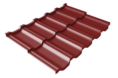 Металлочерепица модульная Квинта Uno Grand Line c 3D резом 0,5 Satin RAL 3011 коричнево-красный купить в Петропавловск-Камчатском