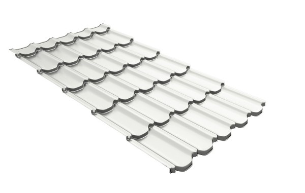Металлочерепица квинта плюс с 3D резом 0,5 Satin RAL 9003 сигнальный белый купить в Петропавловск-Камчатском